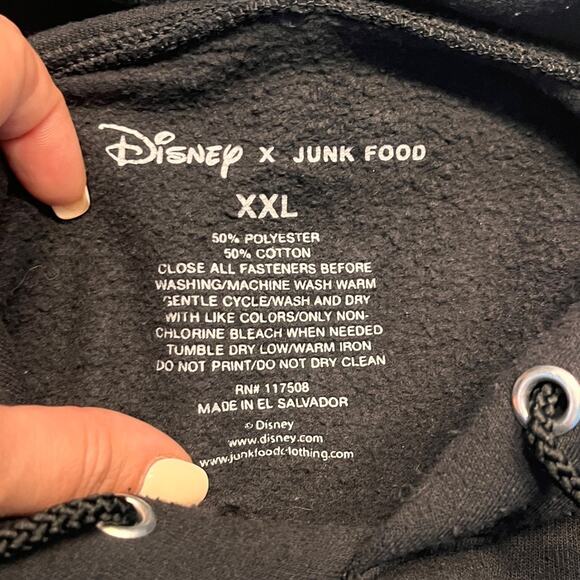 Disney x Junk Food Men’s Black Mickey and Minnie Miami Heat Hoodie XXL - Picture 6 of 9